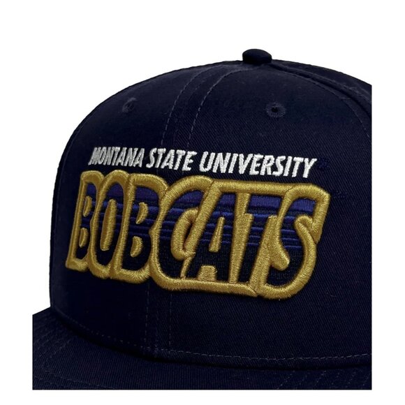 Campus Lab Montana State University Bobcats Snapback Flat Brimmed 6 Panel Hat - Picture 4 of 7